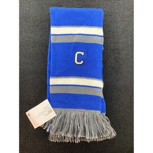 Holloway Men's Royal Blue‎ Gray White C Letter Rib Knit Tassel Scarf One Size